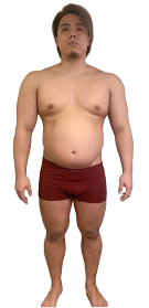 BEFORE 体重 95kg 体脂肪率 27%